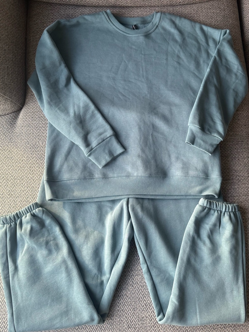 NWOT Lazy Pants Fleece Sweatshirt & Jogger Set Size Large Slate blue